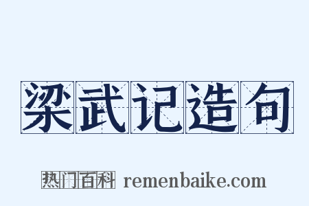 梁武记造句是什么意思的图片